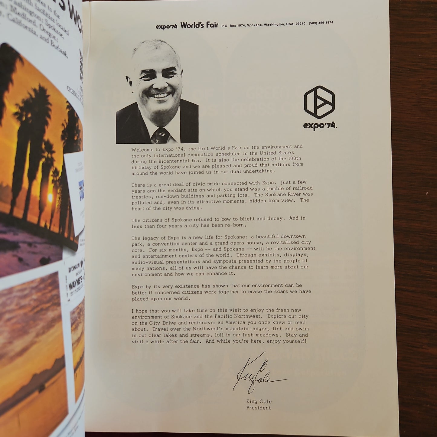 Official Souvenir Program Spokane's World's Fair EXPO '74
